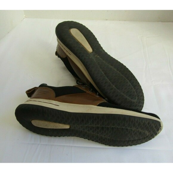 Skechers Sneakers Memory Foam Black Tan Leather Classic Fit Air Cooled Womens 8 - Picture 6 of 7